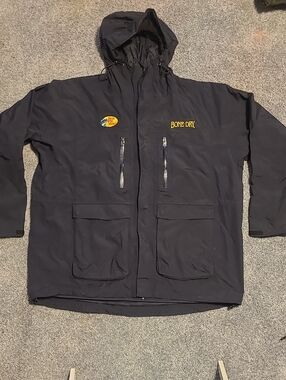 Bass Pro Shops Black Jacket with Yellow Oval Logo